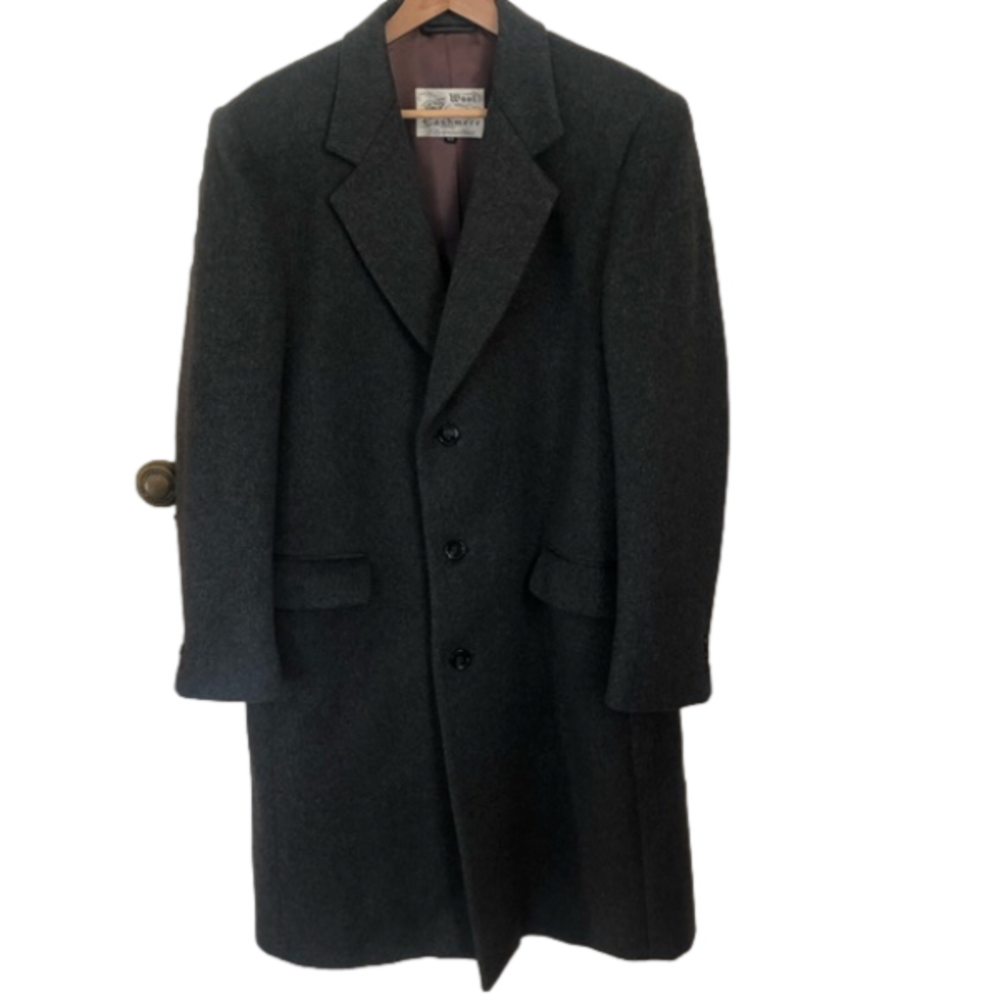 Men's Classic Black Overcoat